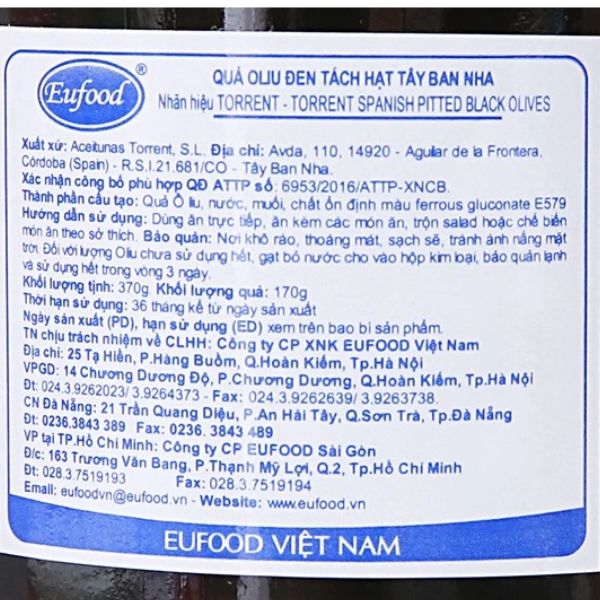 Quả Ôliu Đen Thái Lát ORRENT - Ảnh 3