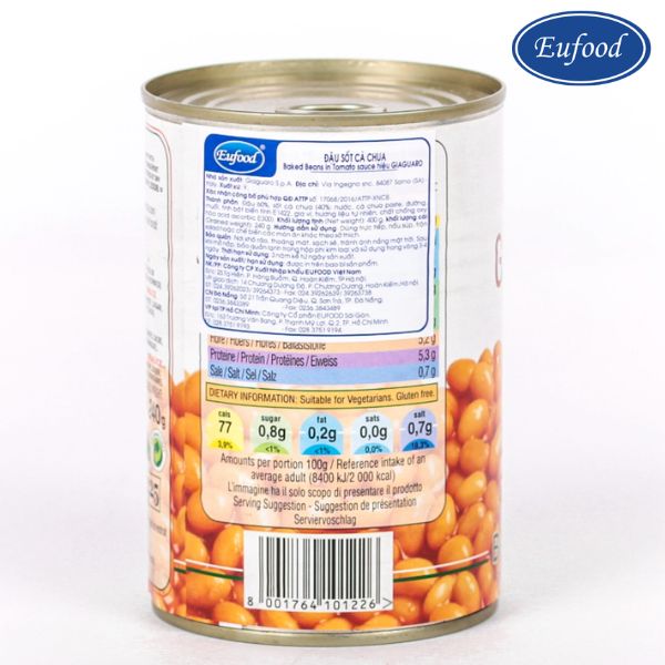 Đậu Sốt Cà Chua - Baked Beans In Tomato Sauce Hiệu Giaguaro - Ảnh 3