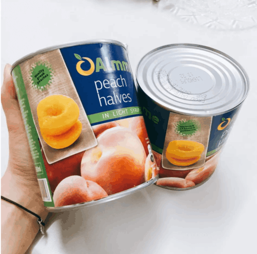 đào bổ đôi ngâm siro