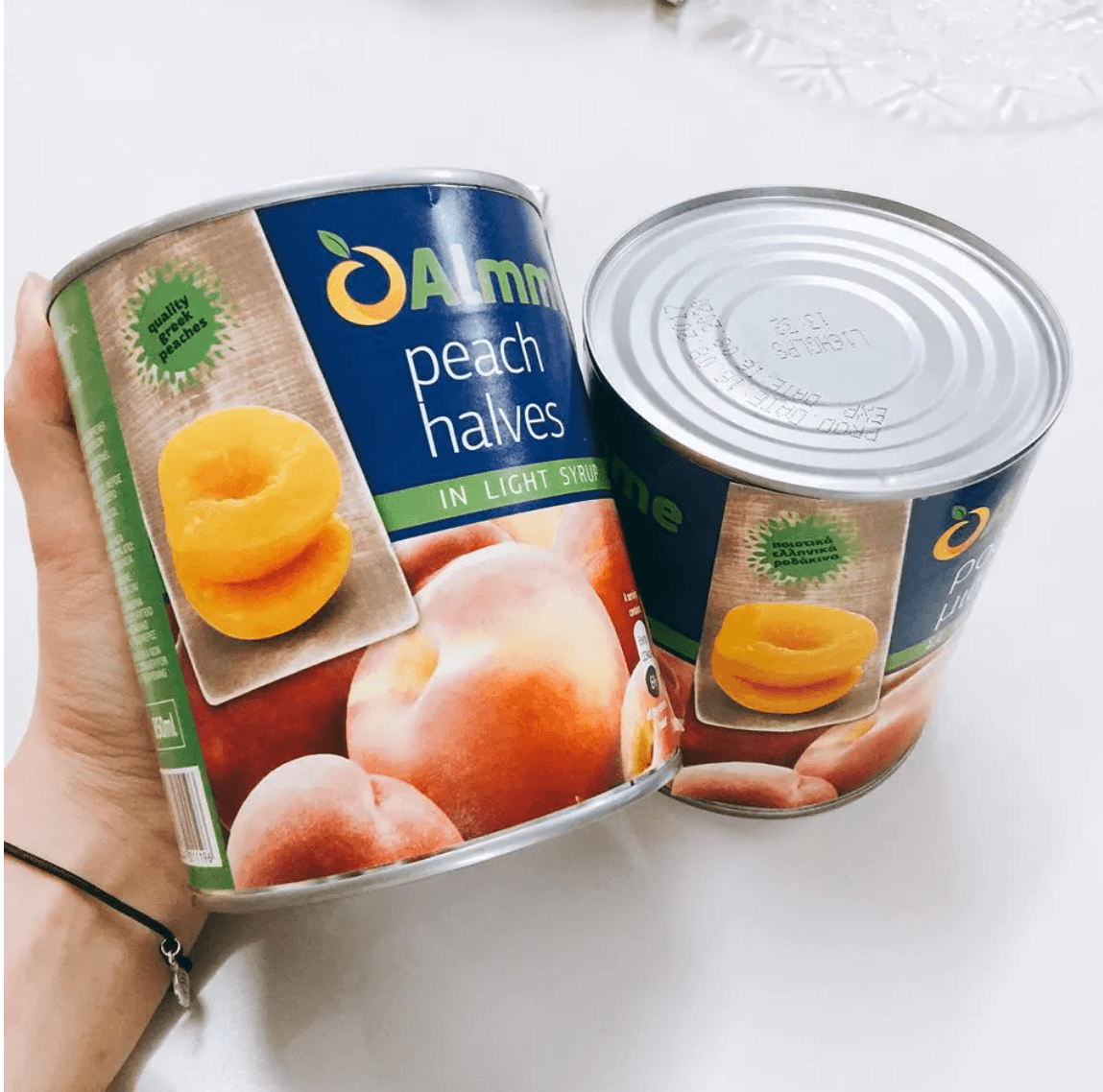 đào bổ đôi ngâm siro