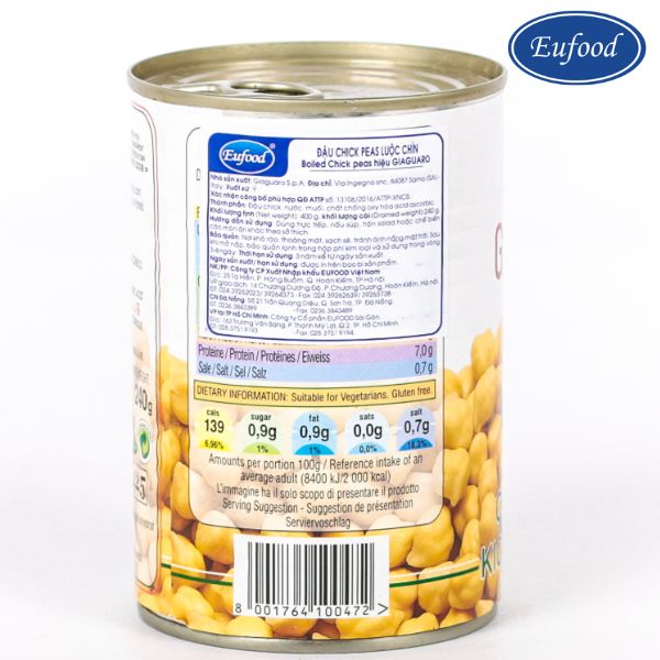 Đậu Chick Peas Luộc Chín - Hiệu Giaguaro - Ảnh 3
