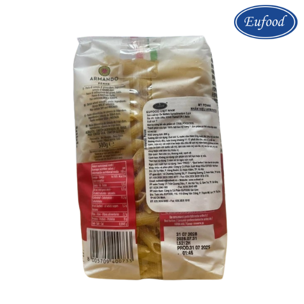 Mỳ Penne Nhãn Hiệu Armando - Ảnh 2